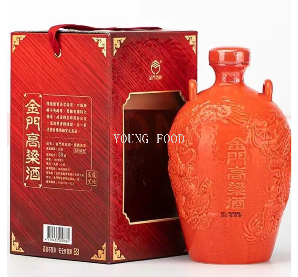 批发包邮台湾进口白酒烈酒烧酒 鸿龙佳酿金门高粱酒1000ml 53%vol pic 7