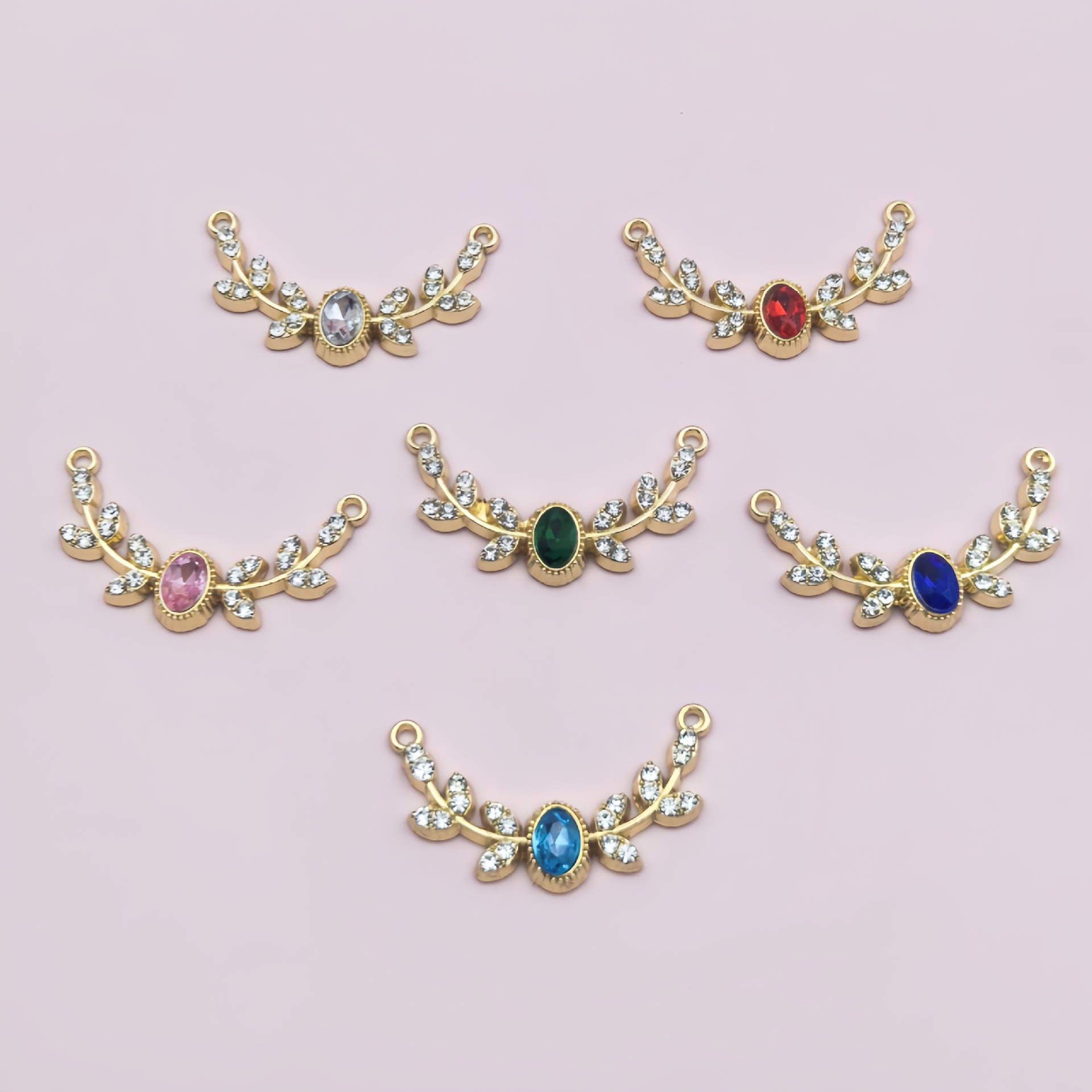 Arc-shaped flower vine oval pendant, diy hairpin, necklace, headwear, necklace and tassel accessories