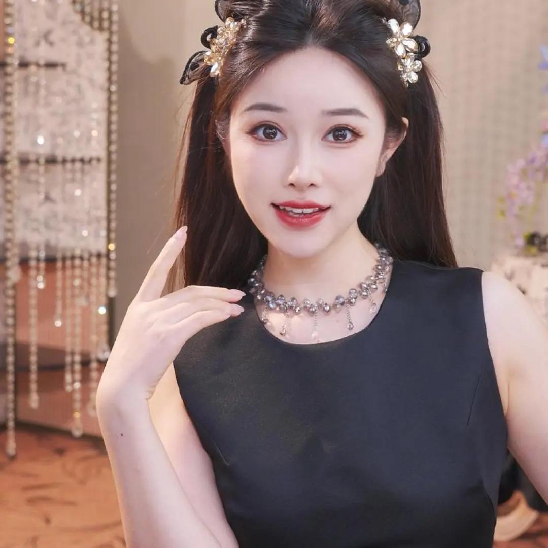 Summer new original designer style tulle tulle bangs clips details Picture