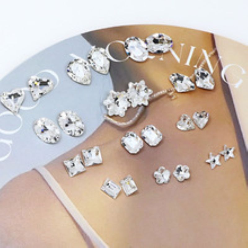 东洲水晶白色美甲钻 爆闪K9水晶冰糖尖底钻鸽子蛋DIY圆钻美甲饰品