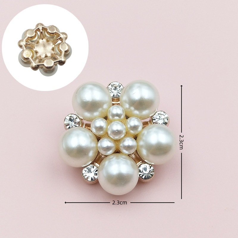 合金配件多款图案花盘钻扣水钻珍珠diy服饰配件手工饰品配件厂家 详情图7