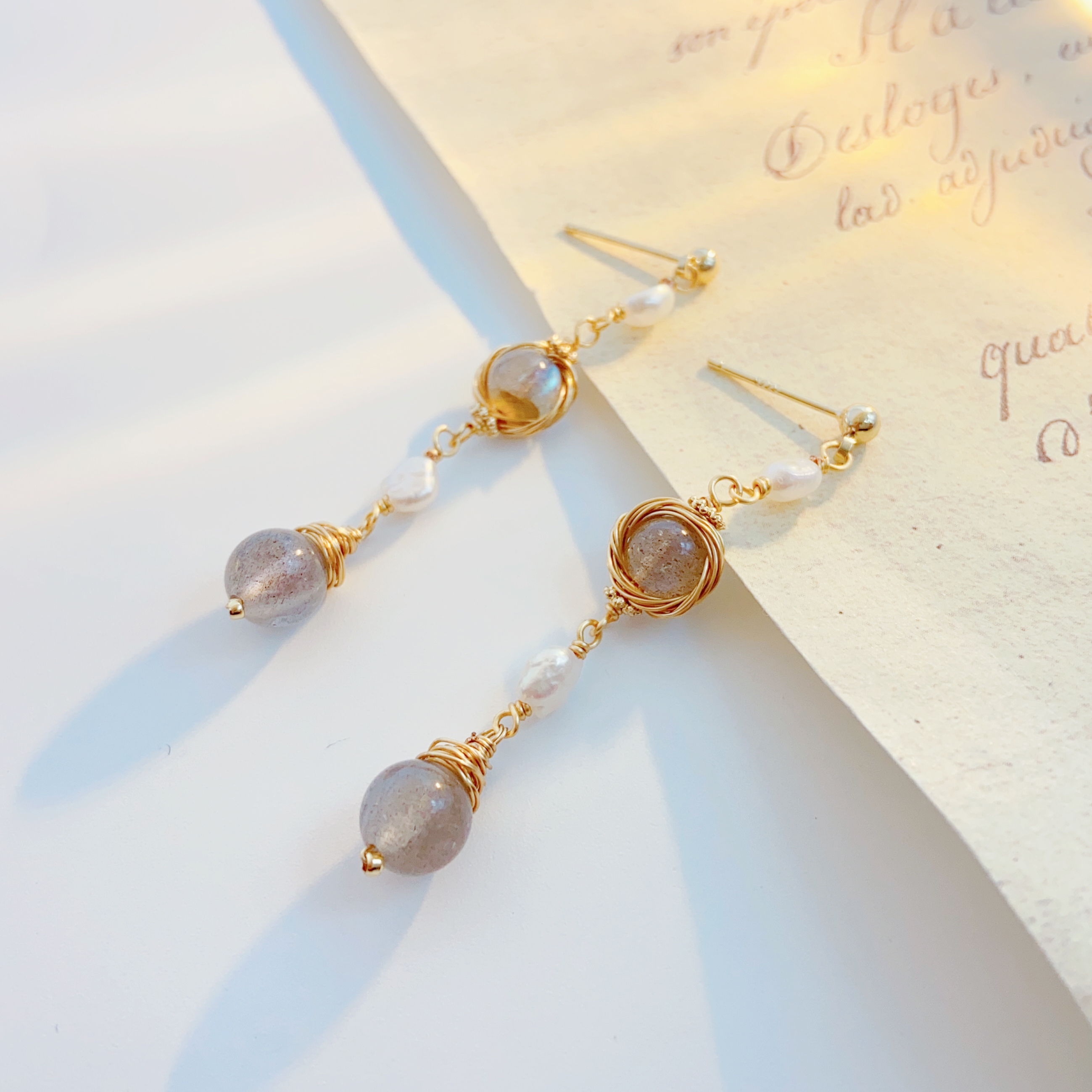 饰品/耳饰/耳钉/珍珠耳环/滴油产品图