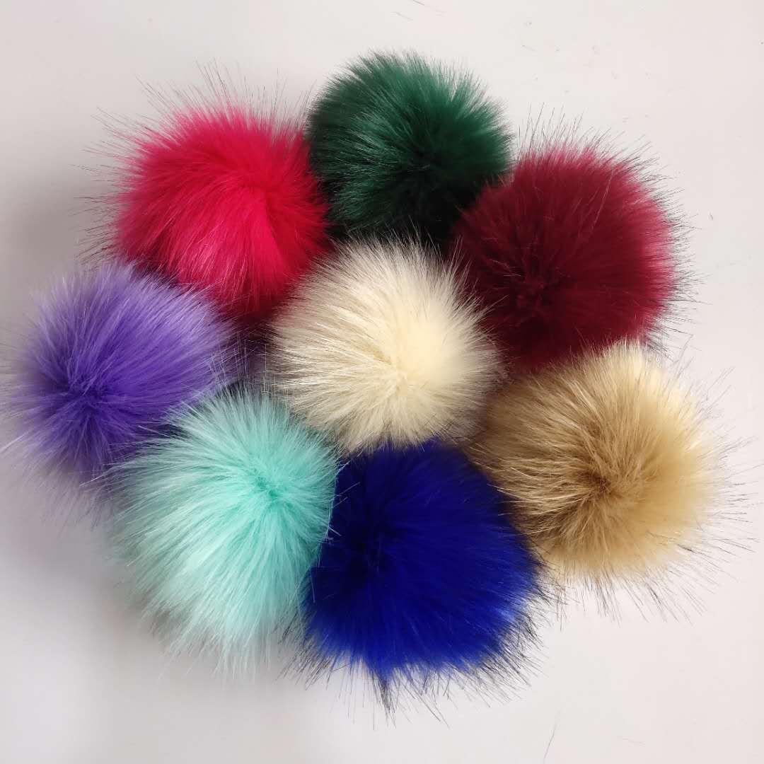 仿兔毛绒球服鞋帽子配饰毛毛球饰品手工毛球多规格彩色毛绒挂件