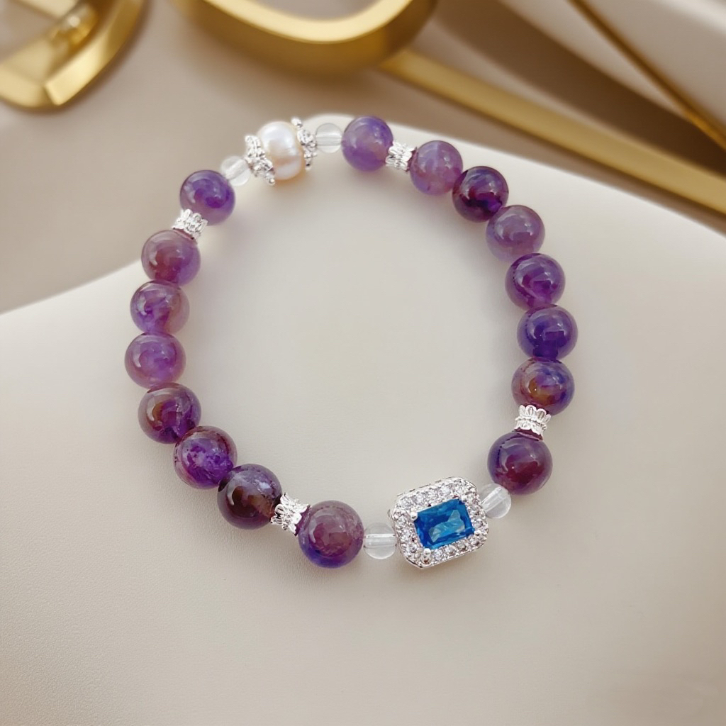 A fashionable pearl bracelet, a natural Baroque irregular pearl bracelet, a women's light luxury bracelet Specification image