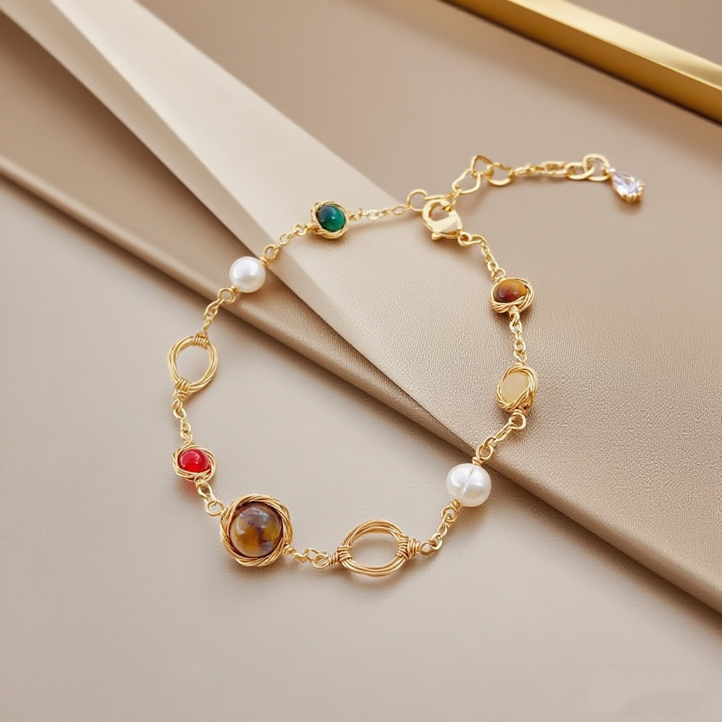 A natural freshwater pearl bracelet for women's fashion is suitable for daily wear and a trendy party style