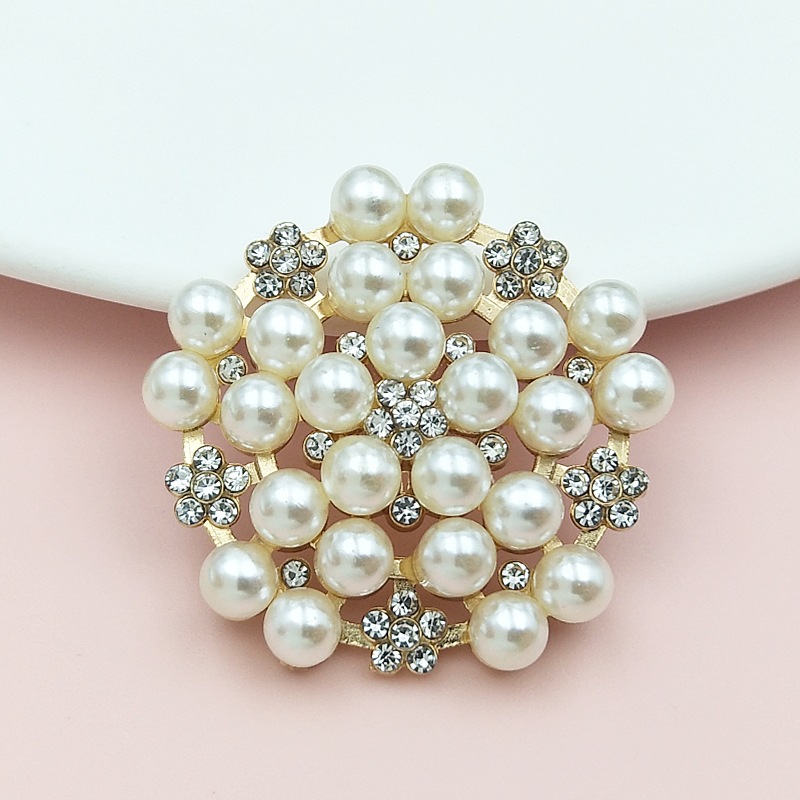 合金配件多款图案花盘钻扣水钻珍珠diy服饰配件手工饰品配件厂家 详情图5