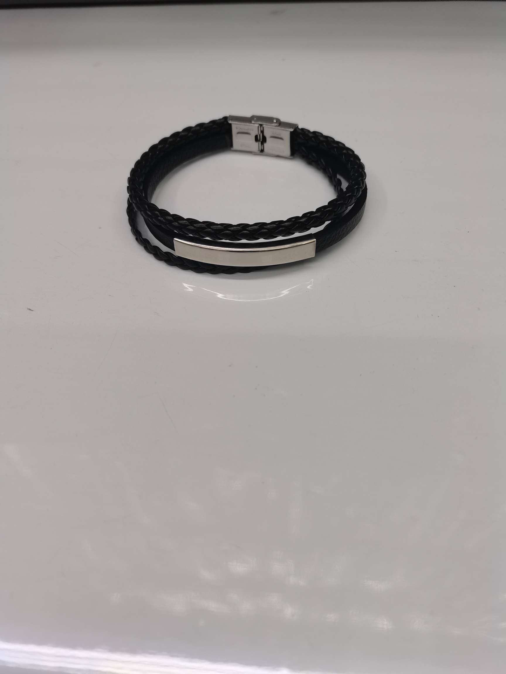 Jewelry, bracelet, leather beaded, men's layered, simple, fashionable and versatile bracelet, couple style detail image 3