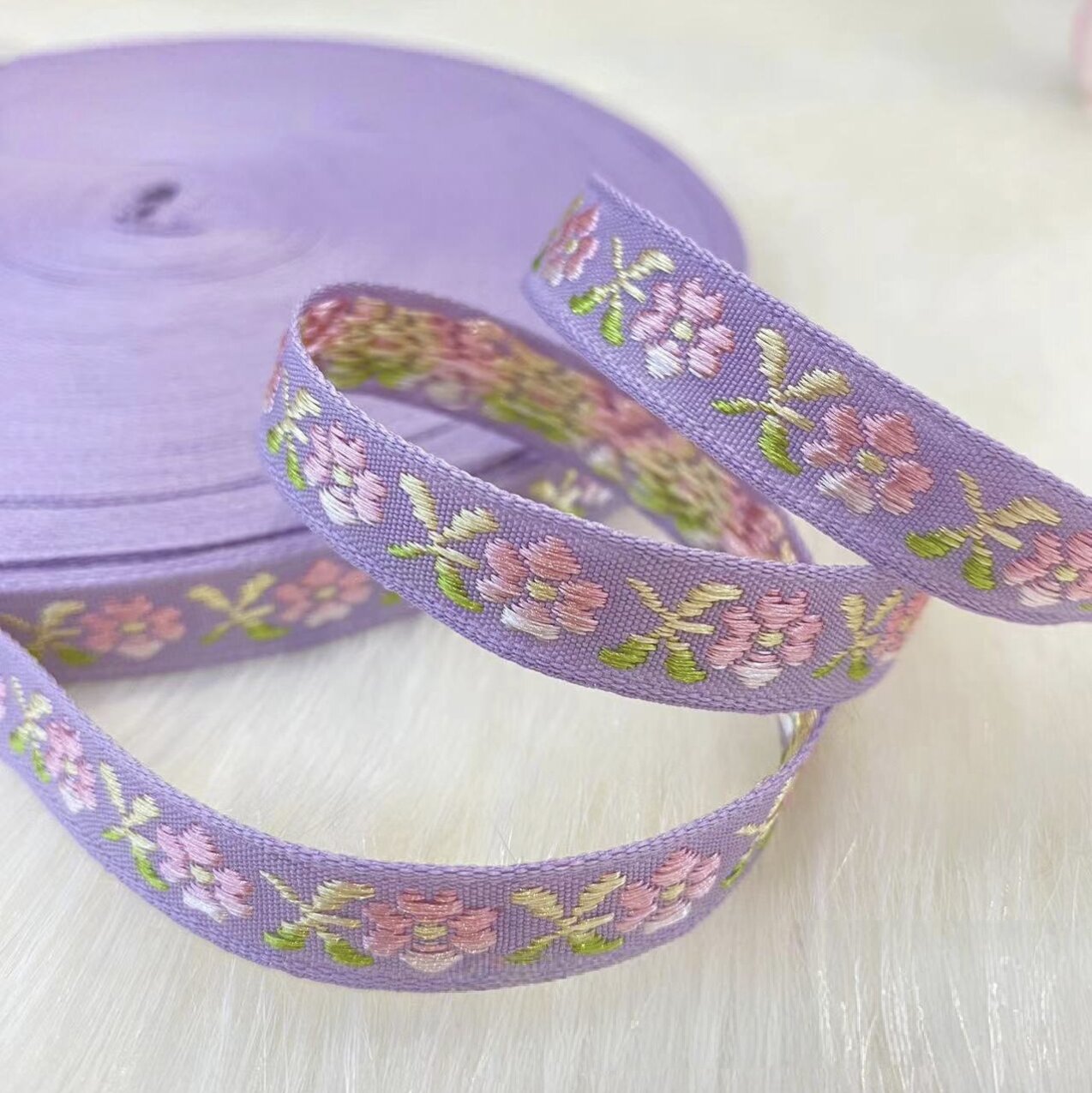 1.2cm, One Branch Flower, ethnic style embroidery, DIY, bow, ribbon, hair accessory, headwear, Hanfu, performance costume Item Picture