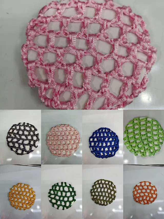 各类服务行业使用的护发网帽颜色多多，款式多变，也来来样订做，大小尺寸，