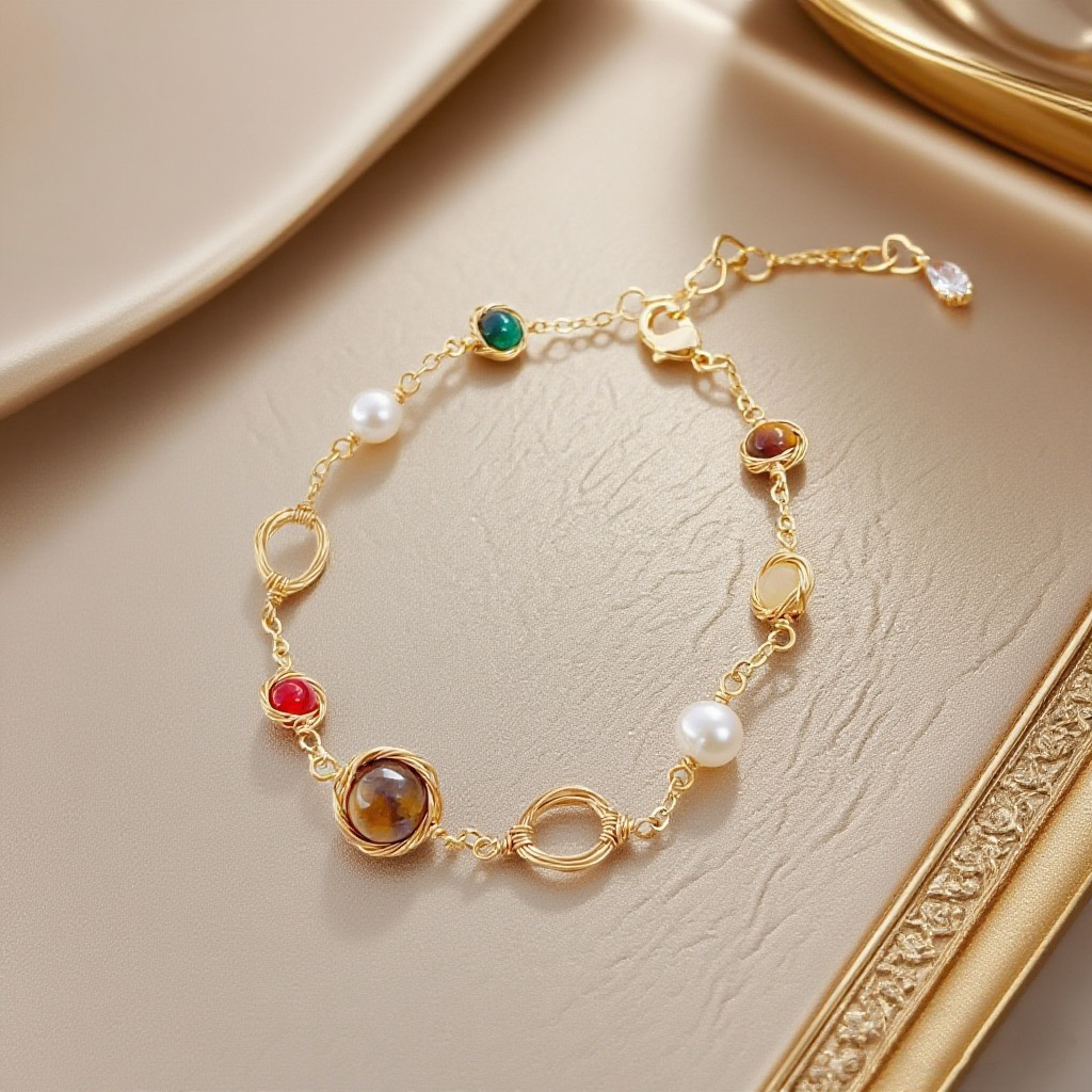 A natural freshwater pearl bracelet for women's fashion is suitable for daily wear and a trendy party style Specification image