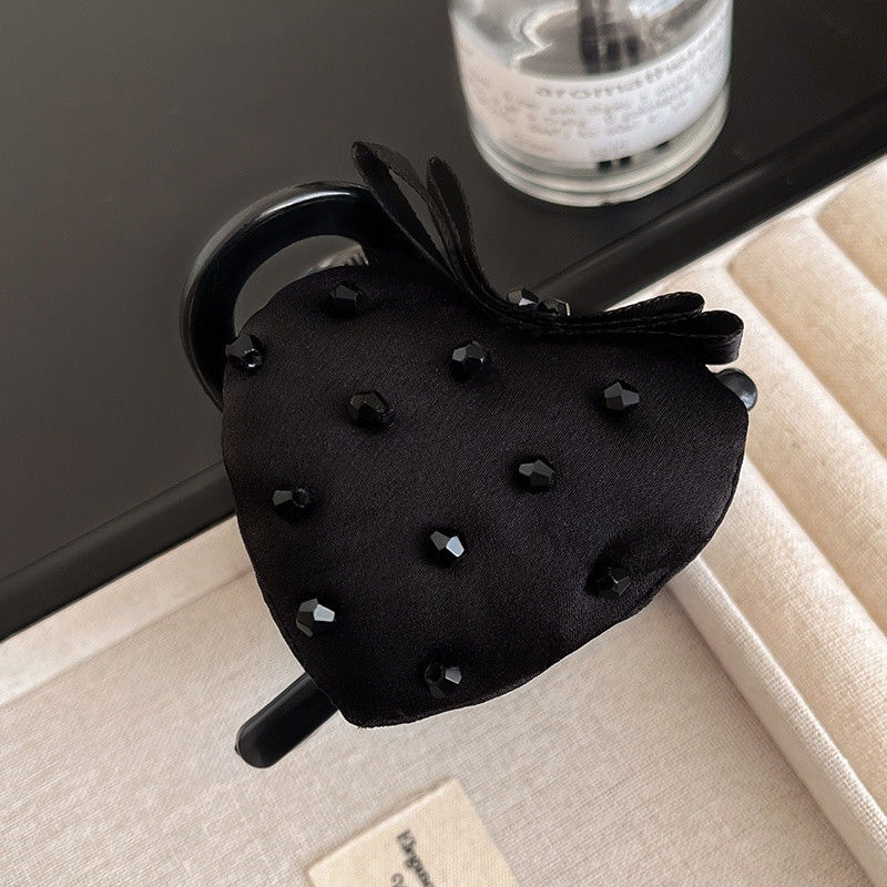 No worries, grab the 2025 new high-end black strawberry updo hairpin shark clip headwear