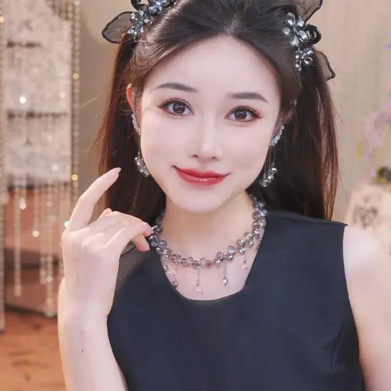 Summer new original designer style tulle tulle bangs clips detail image 5