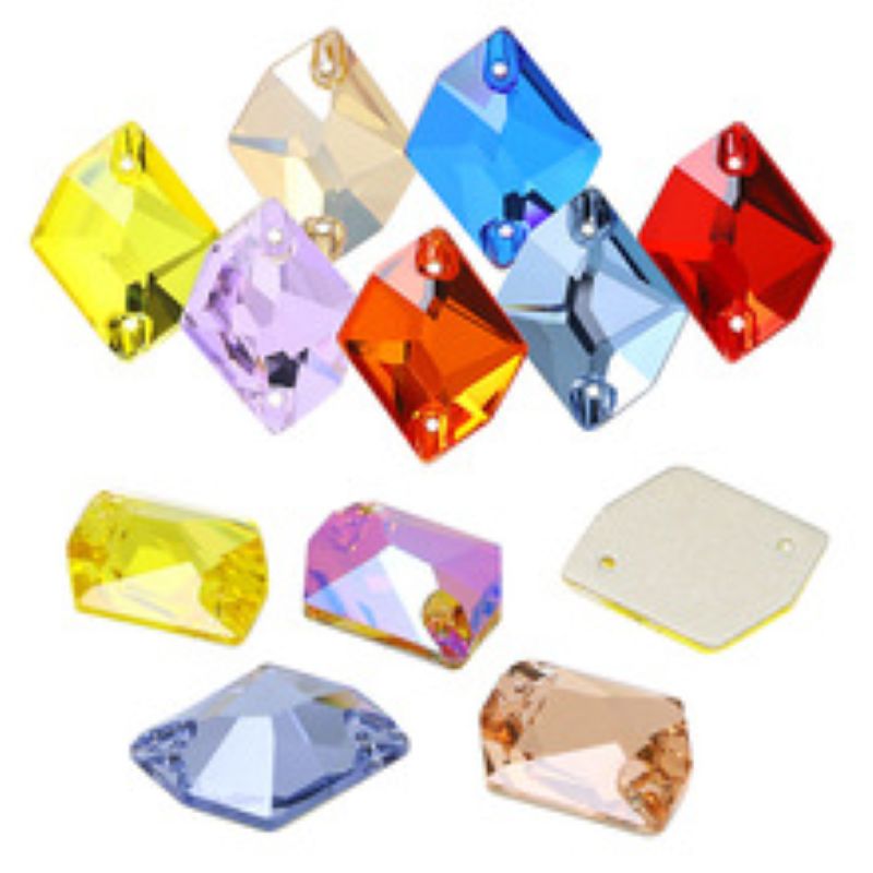 东洲水晶异形手缝钻多边形玻璃钻平扣DIY服装鞋包辅料饰品手缝石