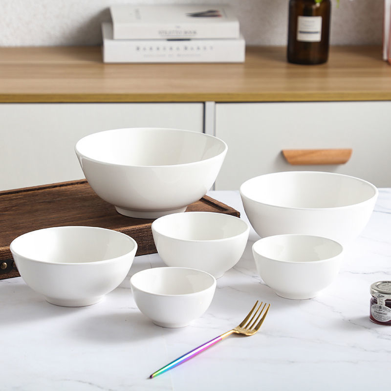 强化陶瓷罗汉碗酒店餐厅饭店吃饭碗汤古面碗家用餐具详情1