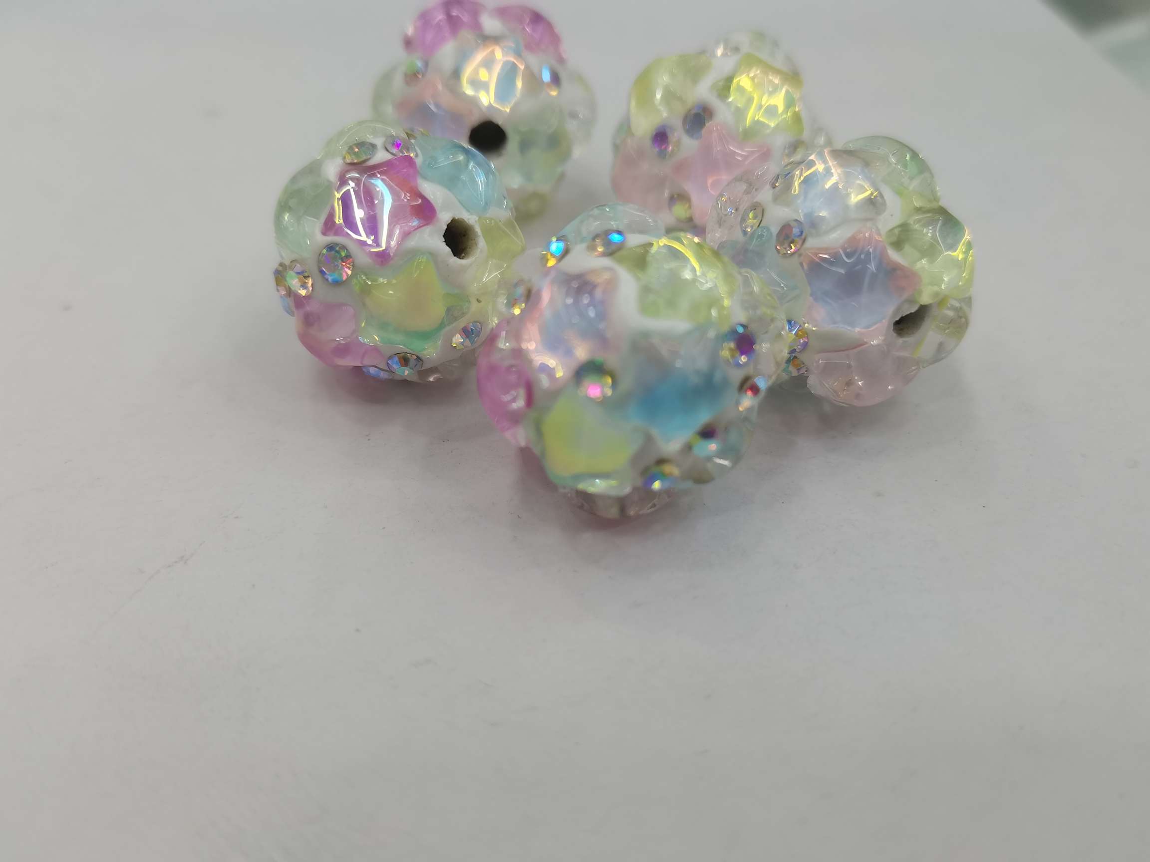 16N Mocha glass, five-pointed star ball Specification image