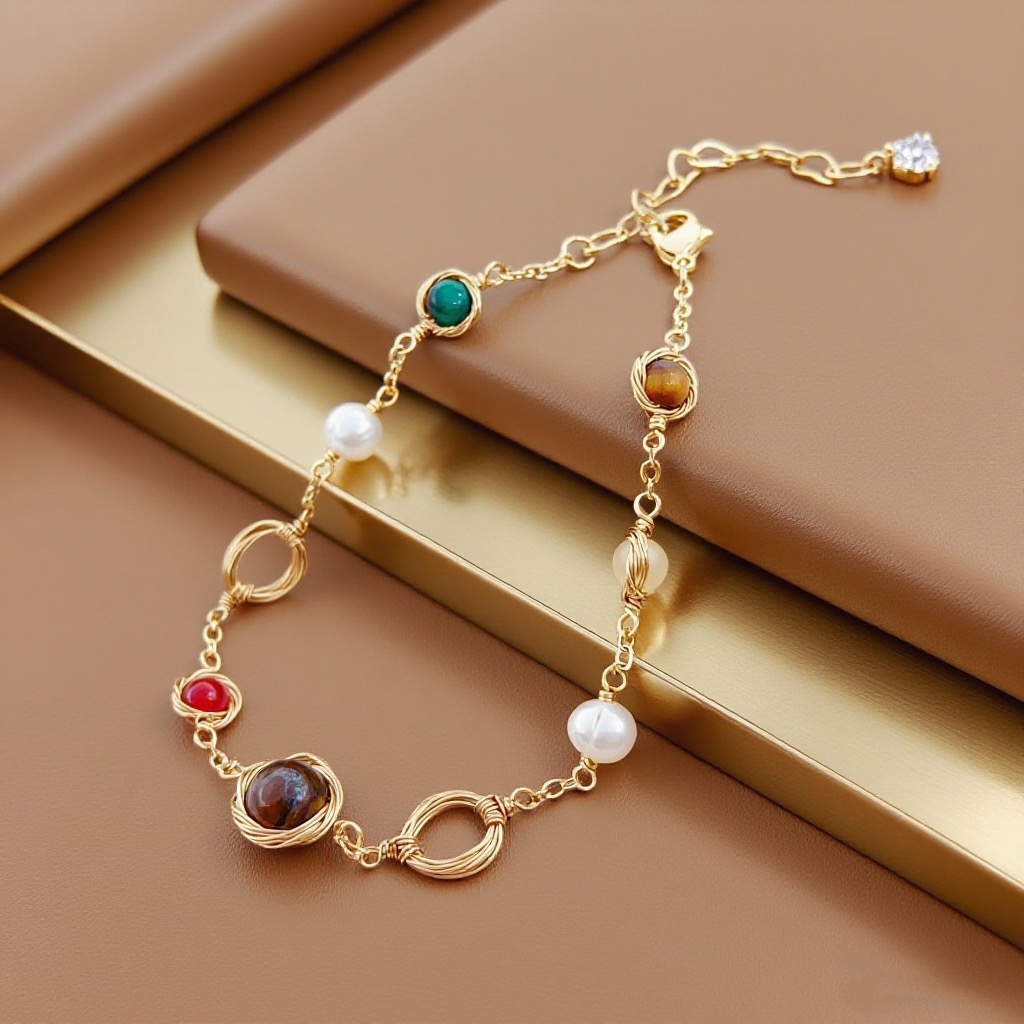 A natural freshwater pearl bracelet for women's fashion is suitable for daily wear and a trendy party style Item Picture