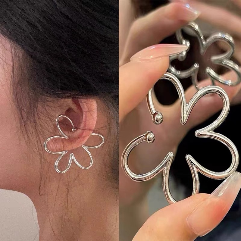 韩国高级感几何花朵耳环气质名媛耳钉女复古小众耳饰批发