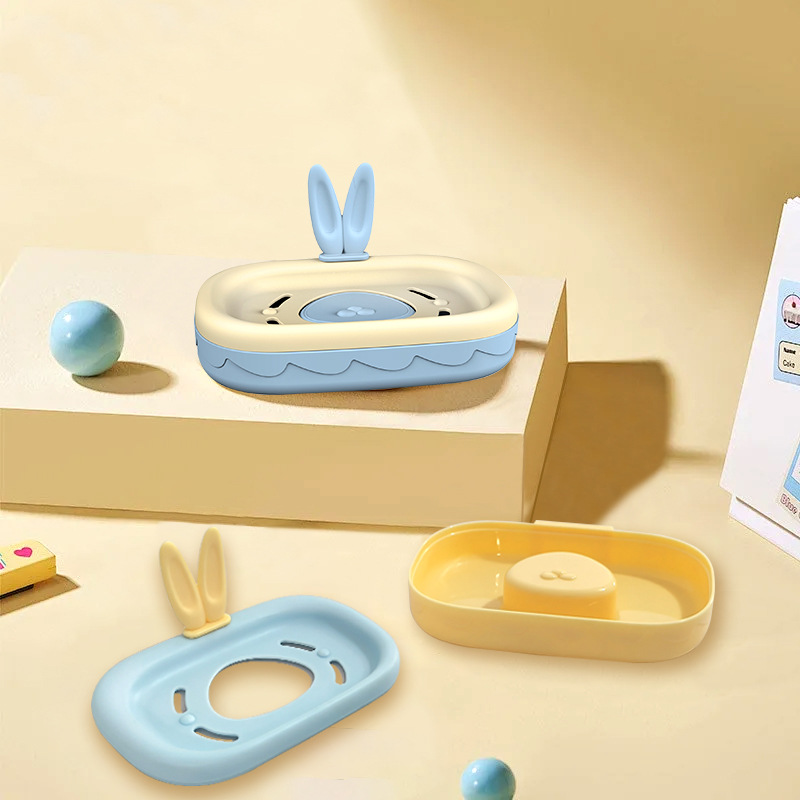 G28-2955 wall-mounted soap box, double-layer detachable, easy to clean, with rounded corners, no need for drilling, no marks, and can be attached to the soap box details Picture