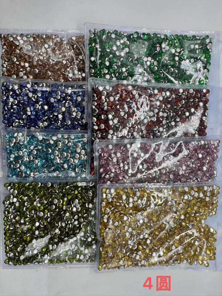 Nail art zircon beveled flat bottom three-dimensional super shiny accessory champagne sparkling nail mini diamond super decorative 4*6 rectangular wearable nail detail image 7