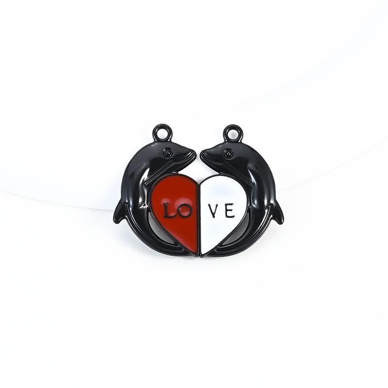أزرار مغناطيسية الدلافين الحب زوج سوار ربط Item Picture