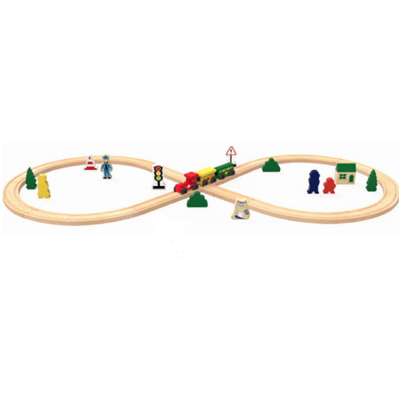 Wooden children's transportation tools, hands-on and brain-stimulating assembly of small train tracks, toy cars, tabletop three-dimensional tracks