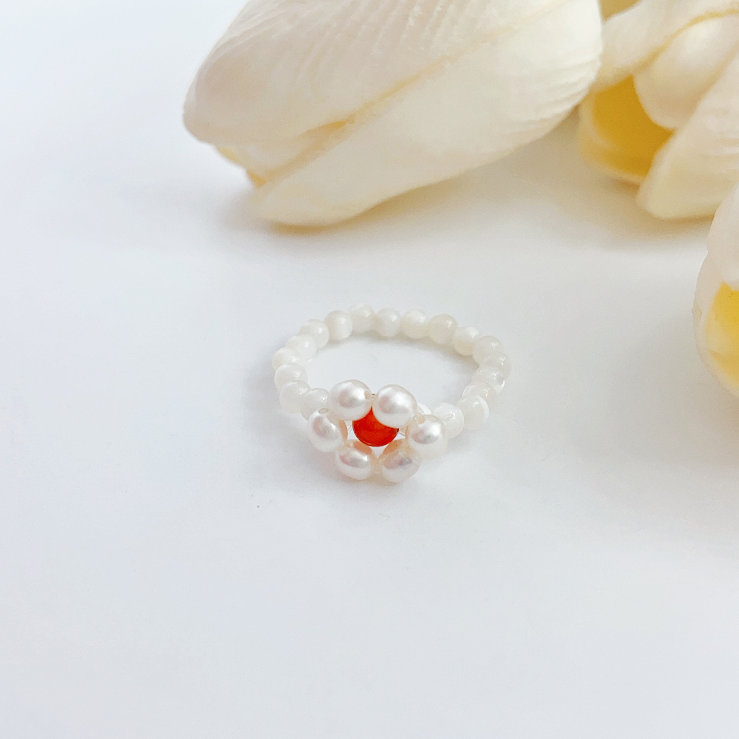 Freshwater Pearl Ring, Pink Sweet Pearl, Female Internet Celebrity Style, Fashionable And Sweet Style, Individual And Trendy Decoration Ring Application Scenario