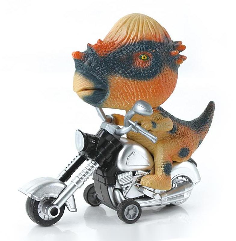 Dinosaur, animal, inertial motorcycle, inertial car mixed, Tyrannosaurus rex, Triceratops, panda, tiger, hippopotamus, male lion, ceratops, Allosaurus, pachycephalosaurus, stegosaurus, rhinoceros, elephant, toy car, PVC, ABS premium edition detail image 5