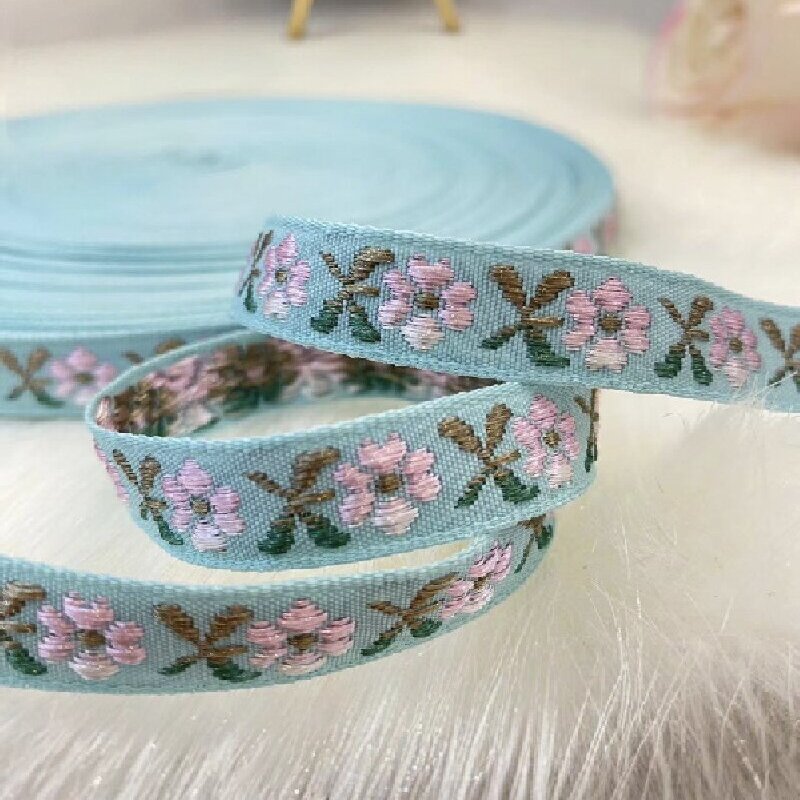 1.2cm, One Branch Flower, ethnic style embroidery, DIY, bow, ribbon, hair accessory, headwear, Hanfu, performance costume
