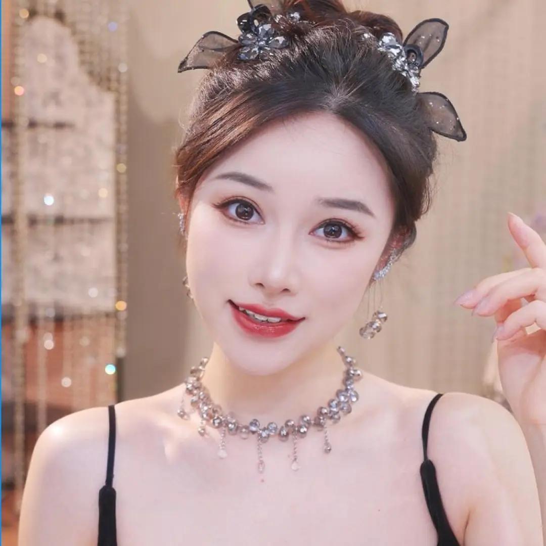 Summer new original designer style tulle tulle bangs clips detail image 3