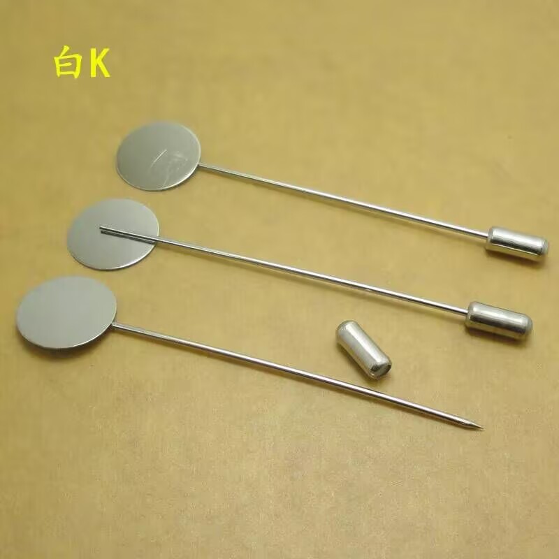 饰品配件一字胸针发饰蝴蝶胸花配件 复古胸针DIY细节图