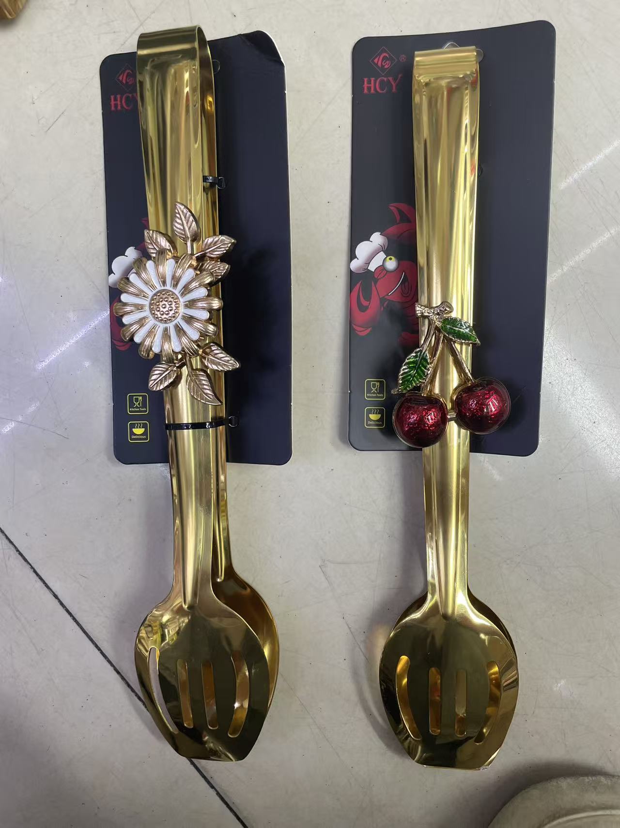 12寸单孔夹(钛金)