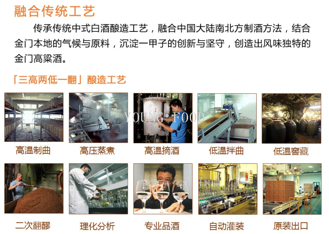 批发包邮台湾进口白酒烈酒烧酒 鸿龙佳酿金门高粱酒1000ml 53%vol pic 10