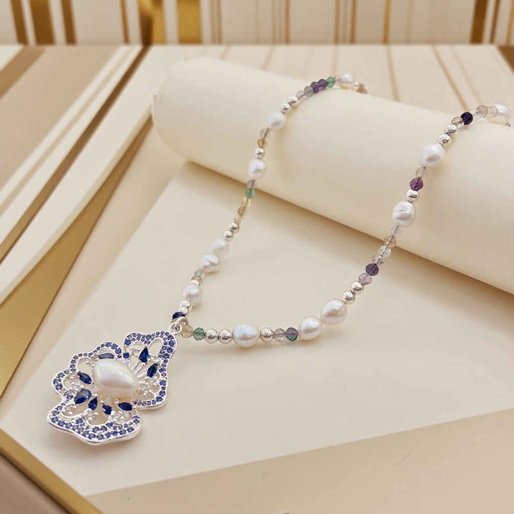 珍珠项链饰品时尚百搭女士项链潮流首饰品适合女士日常佩戴派对宴会