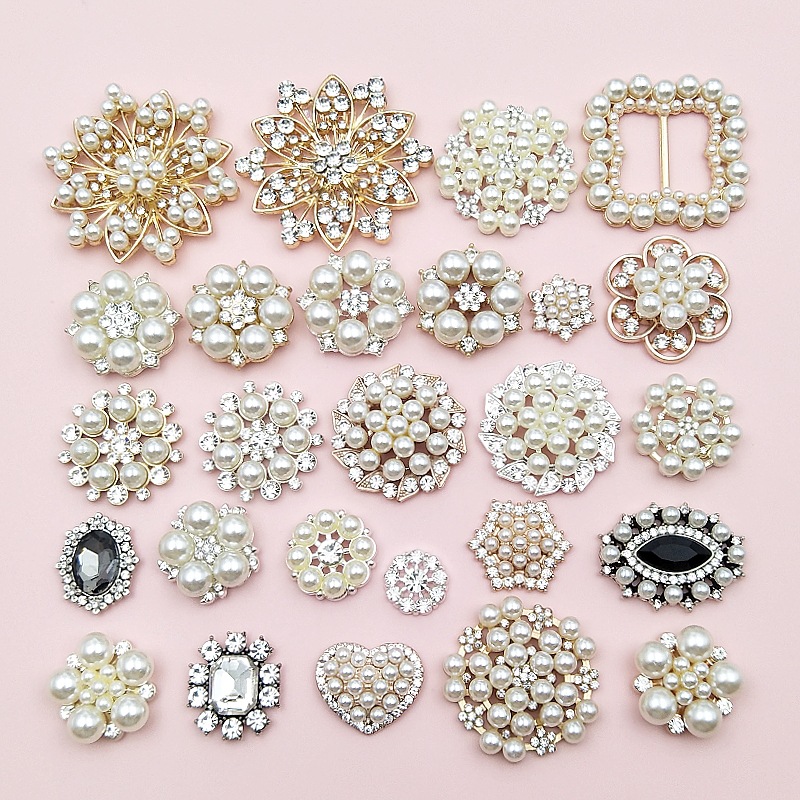 Alloy accessories, various patterned flower plates, diamond buttons, rhinestones, pearls, diy clothing accessories, handcrafted jewelry accessories manufacturer