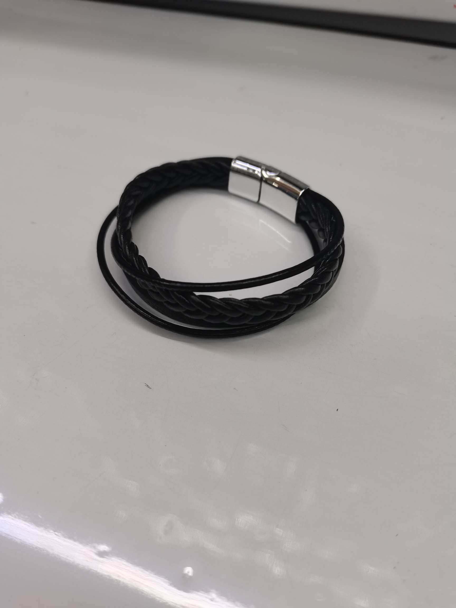 Jewelry, bracelet, leather beaded, men's layered, simple, fashionable and versatile bracelet, couple style Specification image