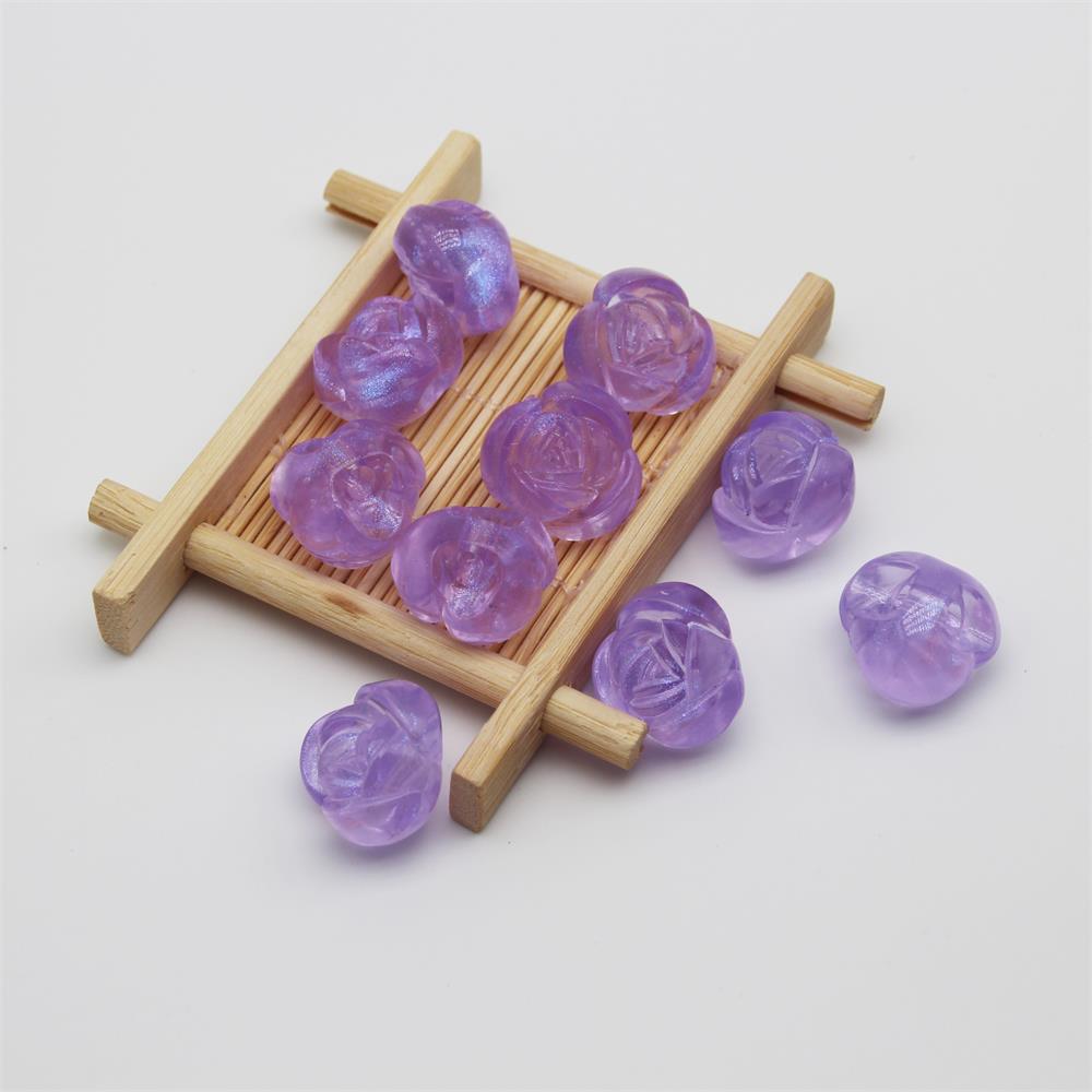 厂家现货19mm人鱼姬梅花手工DIY半面珠链网红直播玩具手机壳团扇饰品配件塑料花边