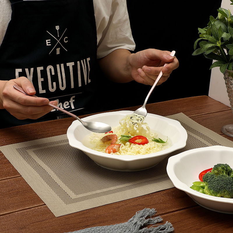 小麦秸杆方形碗沙拉碗/陶瓷碗/仿瓷碗塑料/密胺老碗/泡面碗细节图