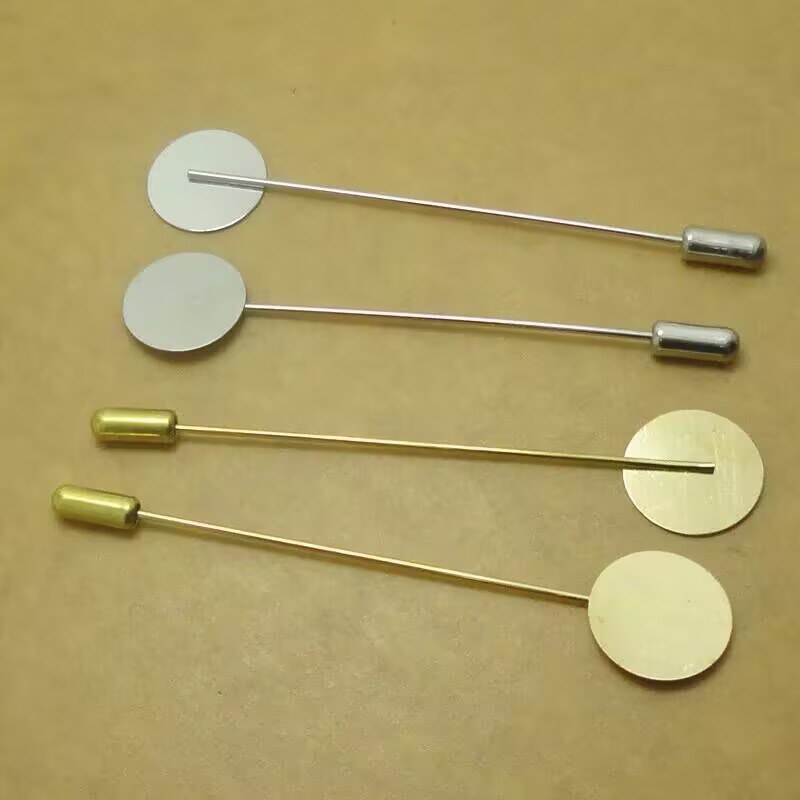 饰品配件一字胸针发饰蝴蝶胸花配件 复古胸针DIY