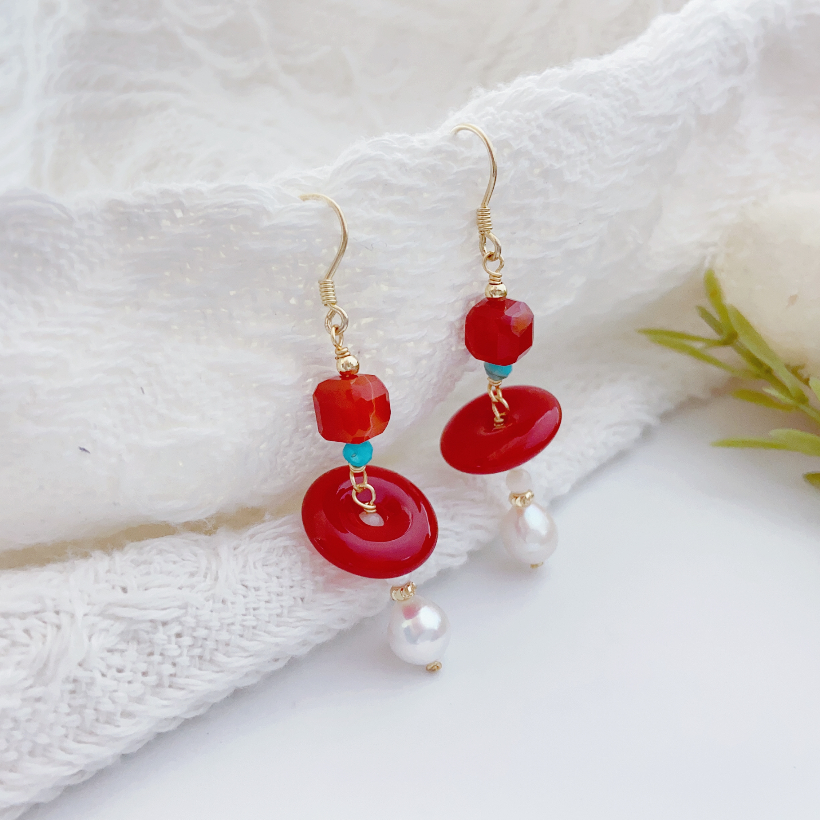 Baroque freshwater pearl earrings, retro French pearl earrings, retro Hong Kong-style earrings, earrings, pearl earrings Item Picture