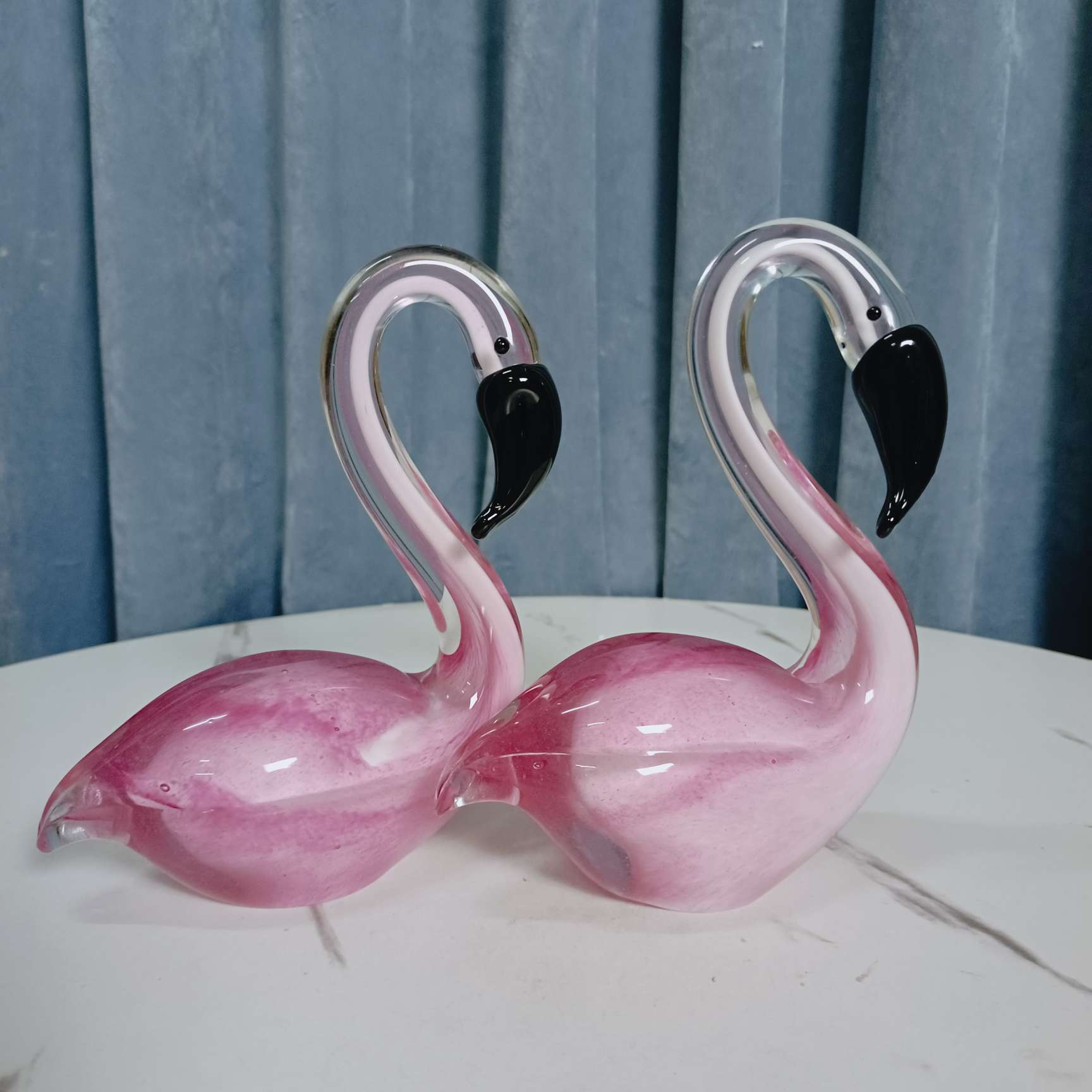 琉璃火烈鸟摆件琉璃工艺品家居装饰品创意礼品出口意大利纯手工制作艺术品收藏详情图2