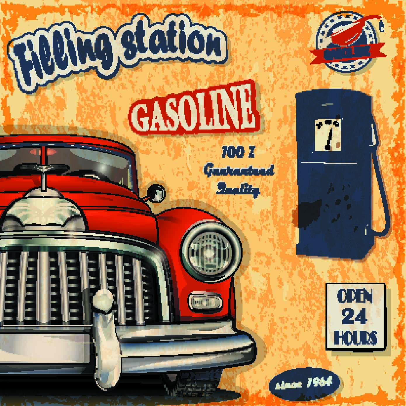 Jiusheng Oil Painting with Wood Grain Frame, 400*400mm, landscape decorative painting, car series decorative painting, square oil painting, flower oil painting with frame, can be customized according to samples, various styles, large quantity discounts, diverse styles Application Scenario