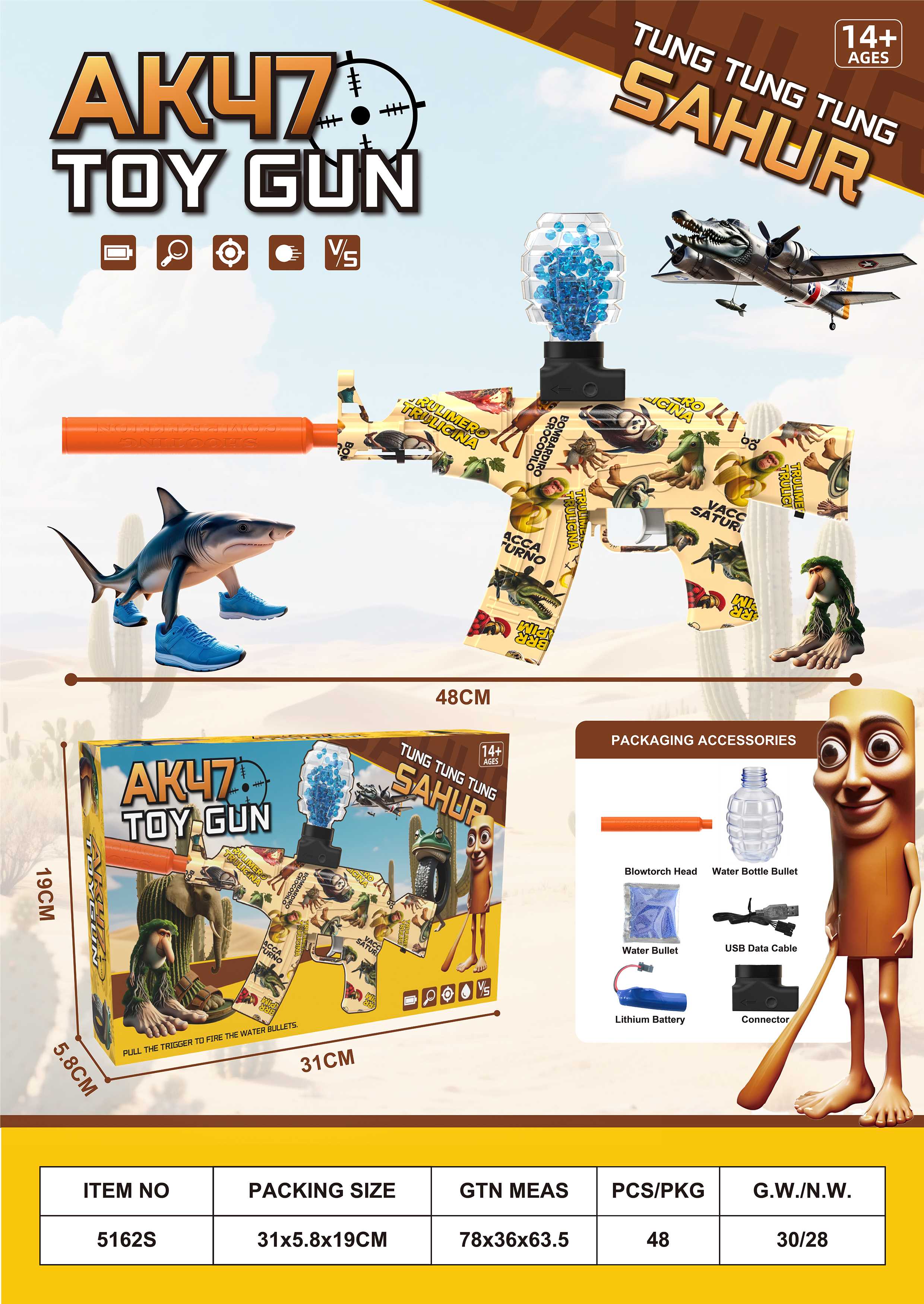 TK05212 Shan Hai Jing Electric Water Gun Ak47 Application Scenario