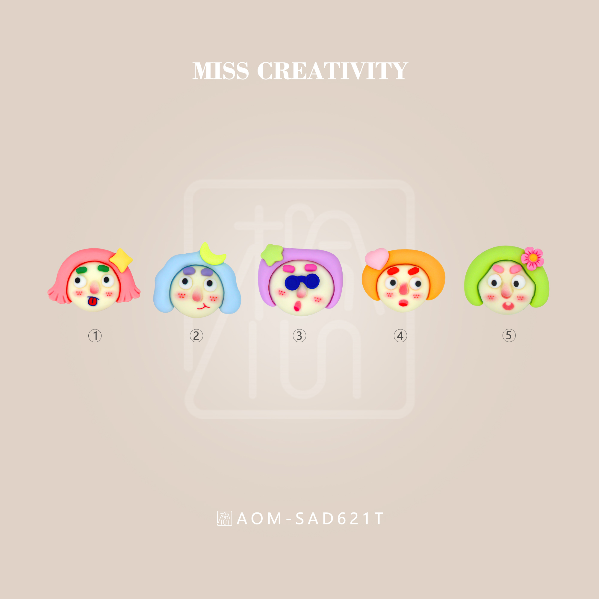 想念树脂饰品配件卡通女孩系列鞋扣洞洞鞋配件首饰耳钉戒指头绳饰品配件批发SAD621