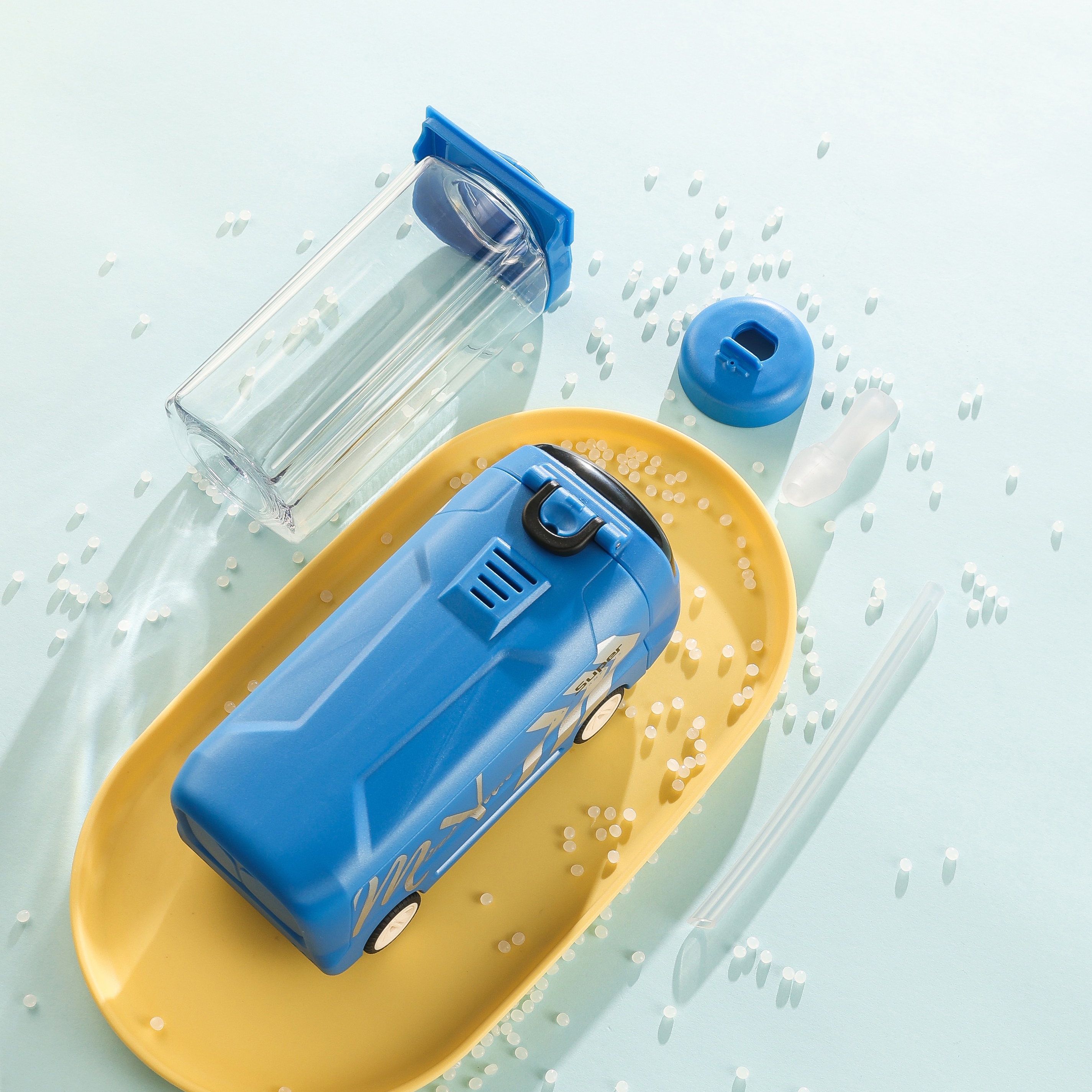 夏季水杯女学生吸管杯高颜值茶水分离泡茶杯子韩式随行塑料杯批发