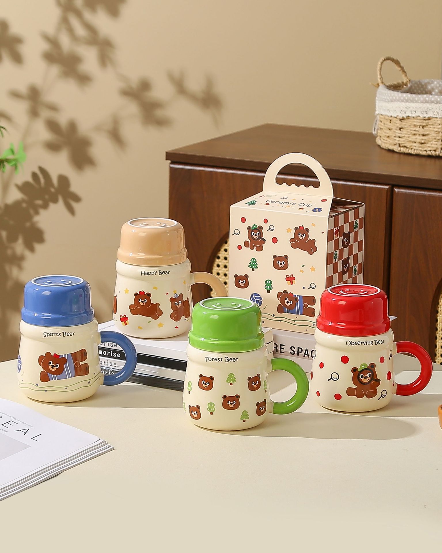 创意可爱小熊陶瓷杯大容量家用水杯高颜值马克杯女生礼物伴手礼详情2