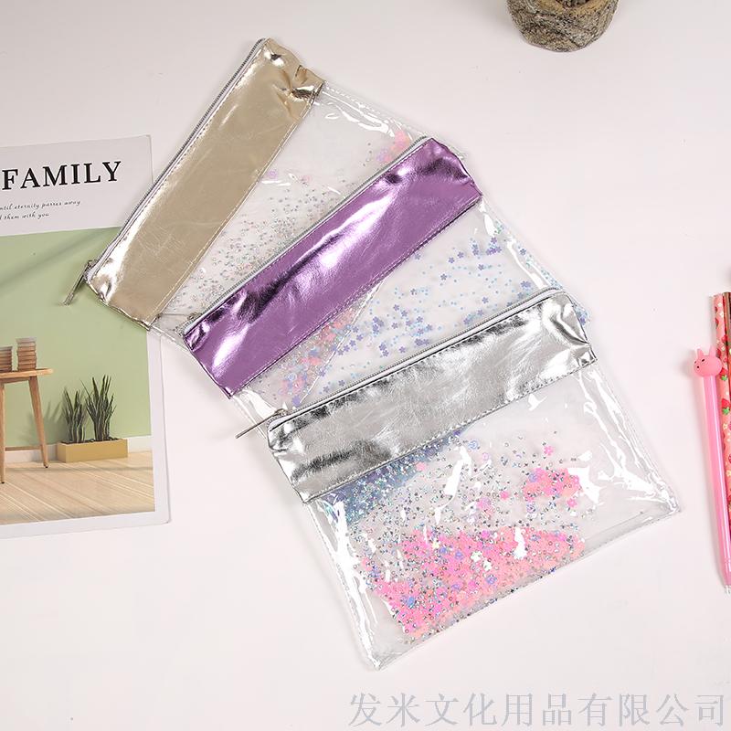 笔袋/文具袋学生拼接简约/文具/手提文具笔袋/笔袋定产品图