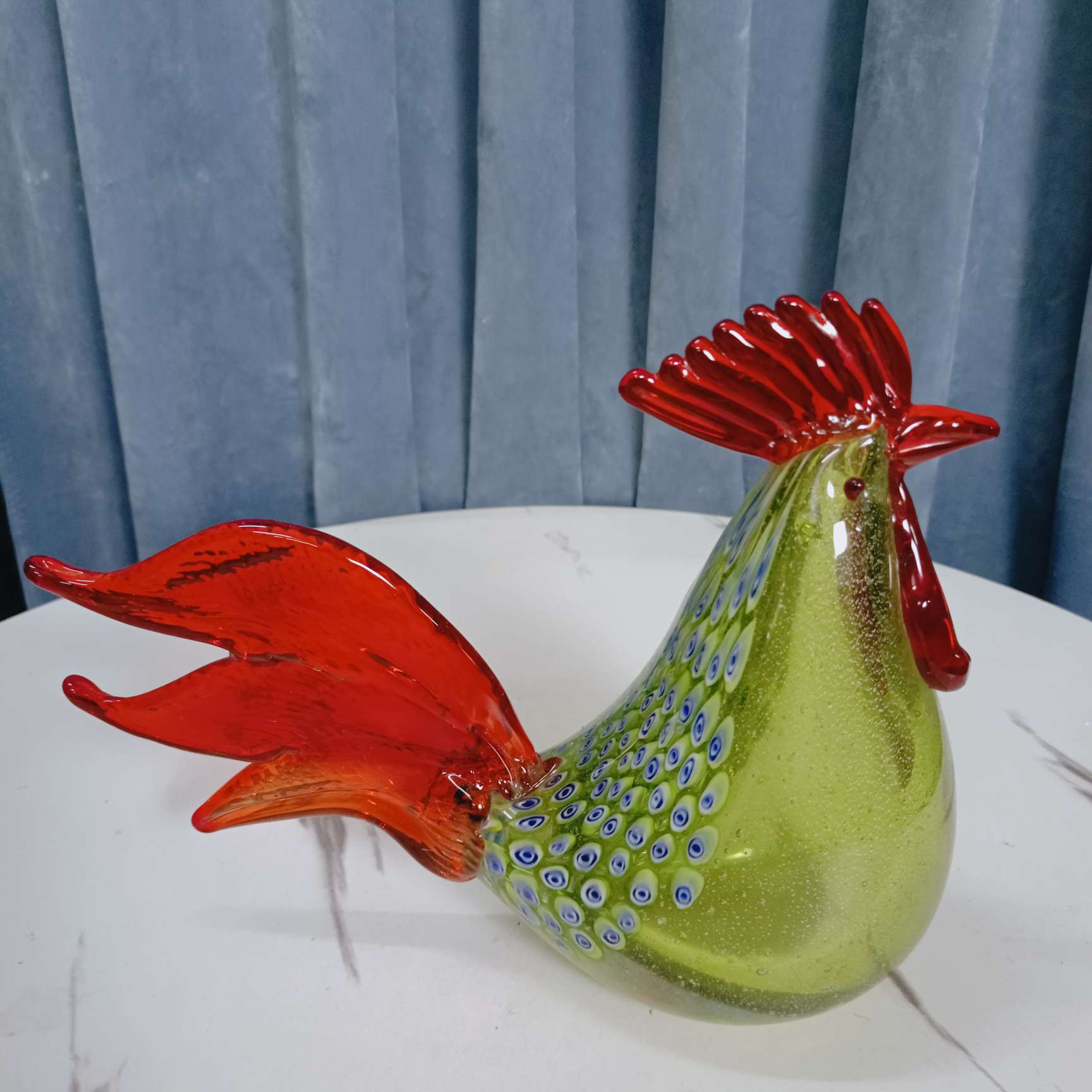 琉璃工艺品出口意大利琉璃摆件琉璃十二生肖琉璃鸡艺术品收藏纯手工制作家居装饰品摆件创意礼品