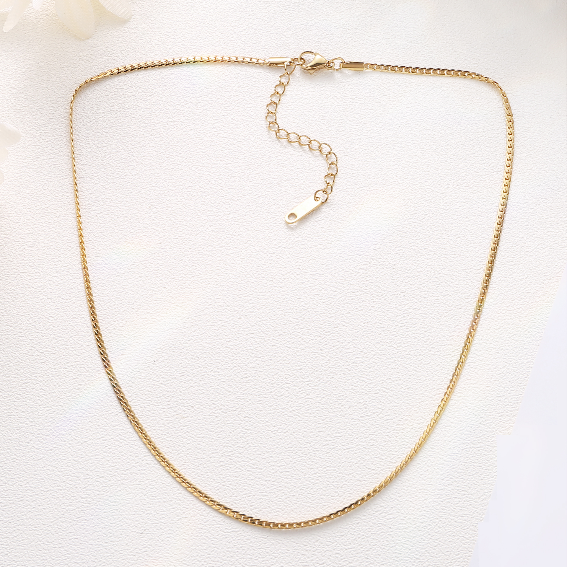 304 stainless steel Andi necklace, women's hip-hop whip chain, versatile, fashionable and simple collarbone NK chain, direct supply necklace from Yiwu, European and American necklace, stainless steel necklace Application Scenario