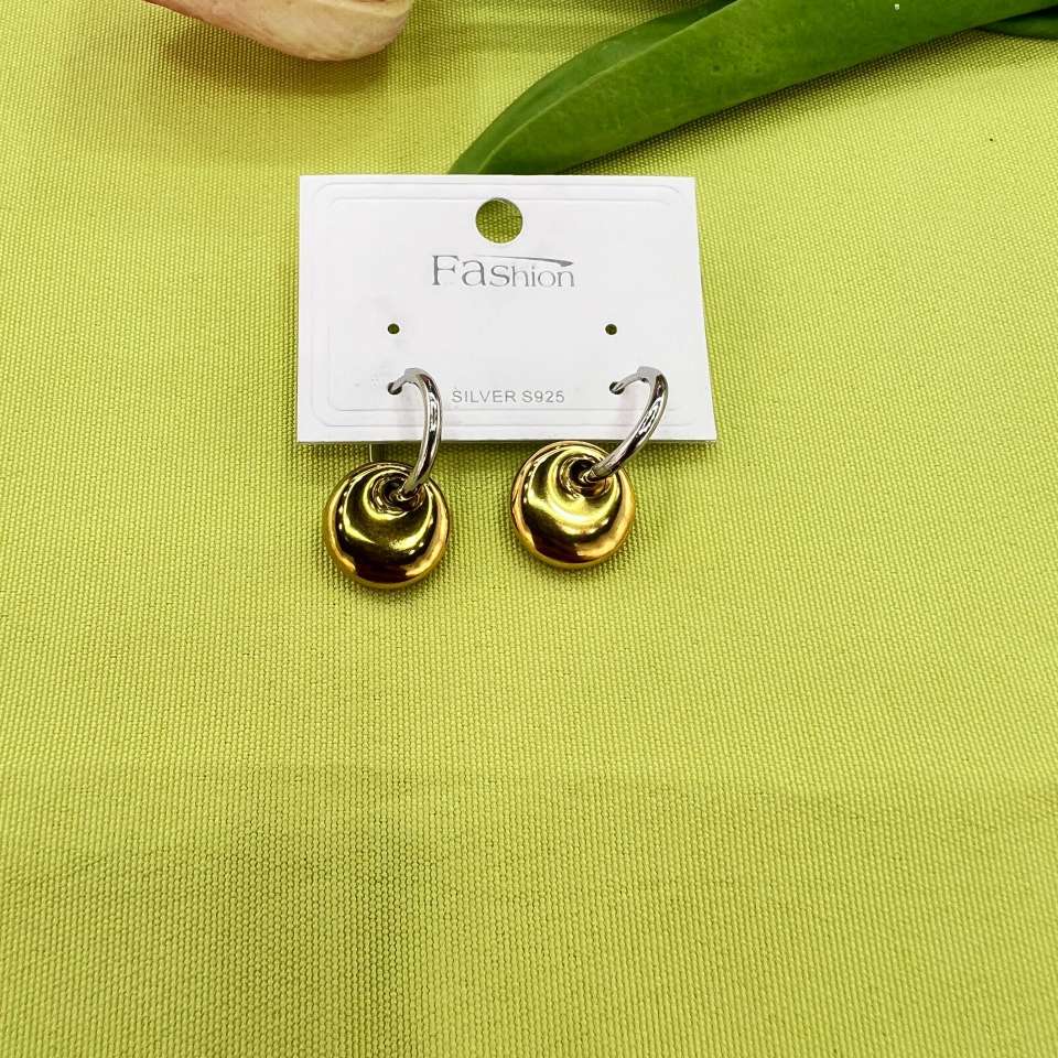 真金电镀银针纯铜耳钉小众百搭多巴胺耳环气质高级感时尚耳饰批发 