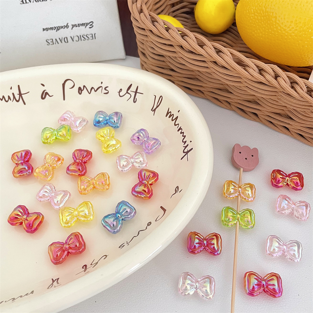 Chen Ming Acrylic color-coated beads, scattered beads, bow, string beads, diy handmade bracelets, necklaces, mobile phone chains, accessories Item Picture